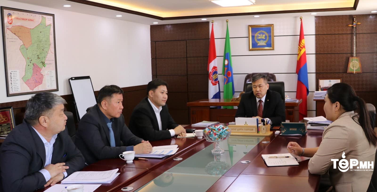 Газар зохион байгуулалт, геодези, зураг зүйн газрын удирдлагууд Говьсүмбэр аймагт ажиллалаа