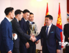 Монгол Улсын Ерөнхийлөгч У.Хүрэлсүх 3х3 сагсан бөмбөгийн үндэсний шигшээ багийнхныг хүлээн авч уулзлаа