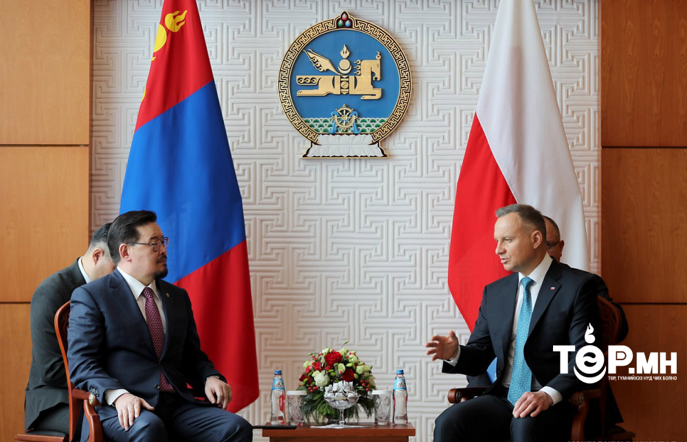 Монгол Улсын Их Хурлын дарга Г.Занданшатар Бүгд Найрамдах Польш Улсын Ерөнхийлөгч Анджей Дуда-д бараалхлаа