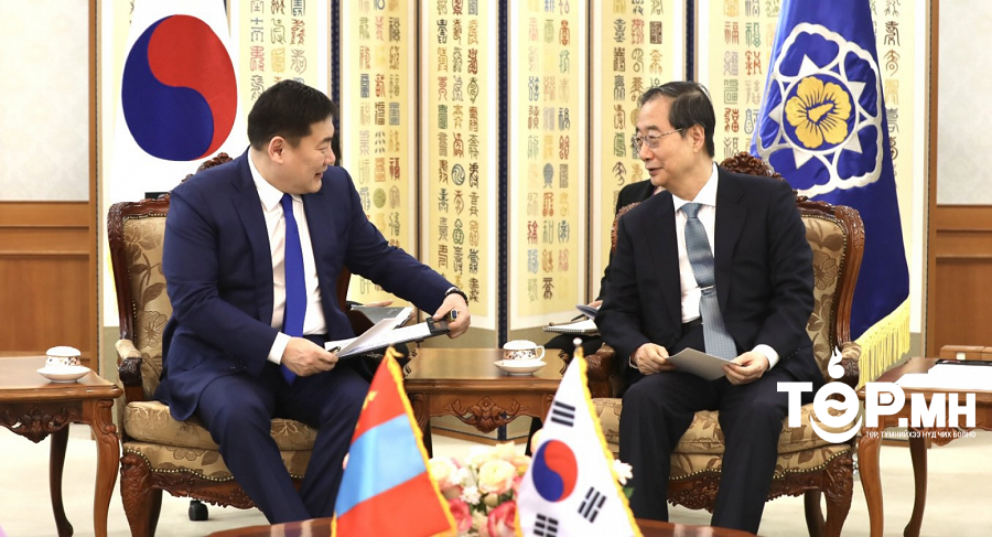 Ерөнхий сайд Л.Оюун-Эрдэнэ БНСУ-ын Ерөнхий сайд Хан Дог Сү-тэй уулзлаа