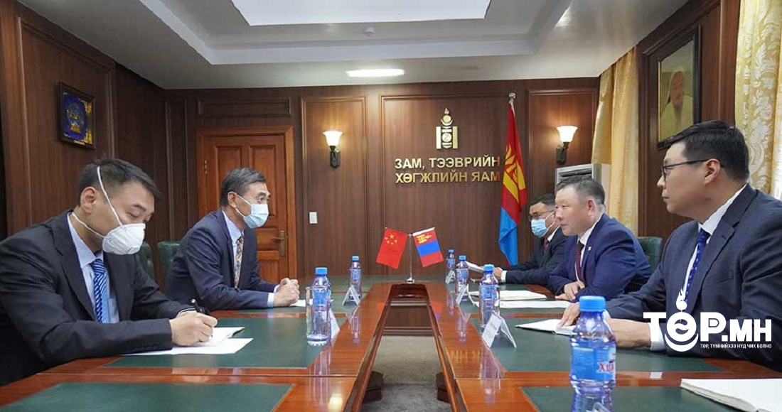 Л.Халтар сайд элчин сайд Цай Вэньруйтай төмөр замын хамтын ажиллагааны талаар санал солилцов