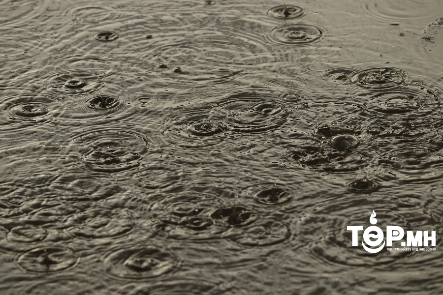 Өнөө шөнө Хөвсгөлийн зүүн, Булганы баруун хойд хэсгээр их хэмжээний бороо орно