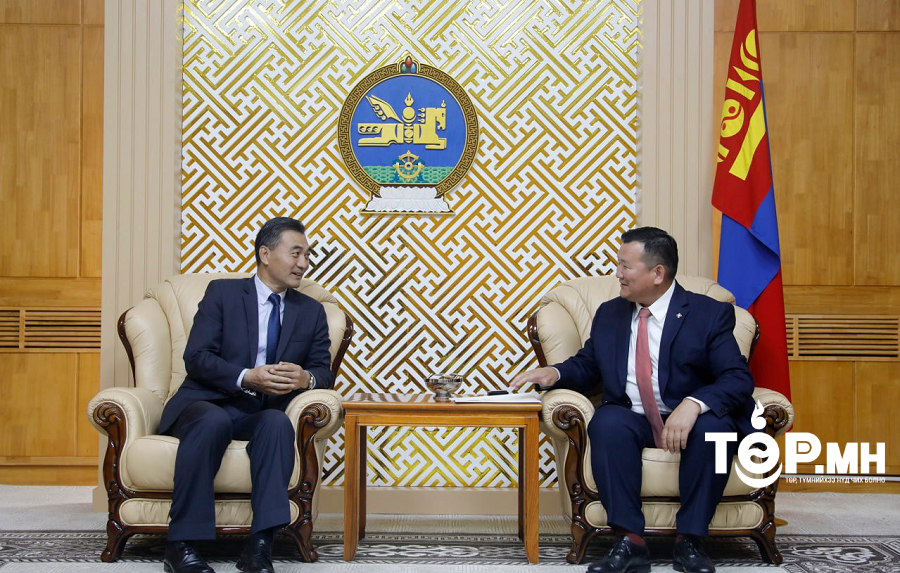 Улсын Их Хурлын дэд дарга Л. Мөнхбаатар Элчин сайд Цай Вэньруйг хүлээн авч уулзав