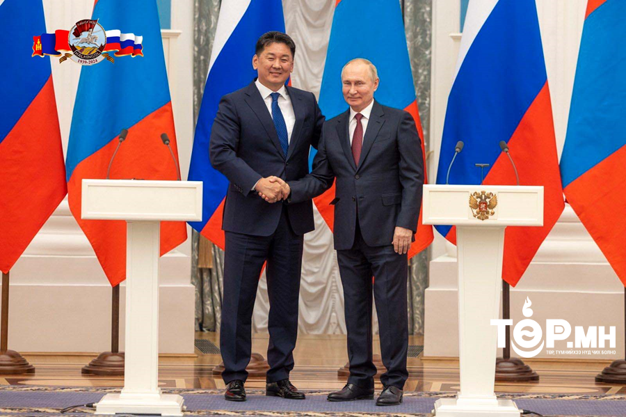 Монгол Улсын Ерөнхийлөгч У.Хүрэлсүх, ОХУ-ын Ерөнхийлөгч В.В.Путин нар баярын захидал солилцов