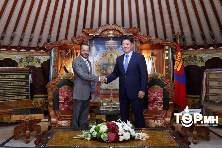 Монгол Улсын Ерөнхийлөгчид Оман Улсын Гадаад хэргийн сайд бараалхав