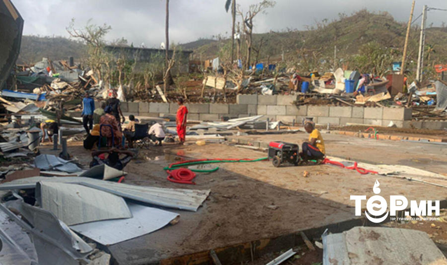 Францын Майотт мужид хар салхины улмаас их хэмжээний хохирол учруулжээ