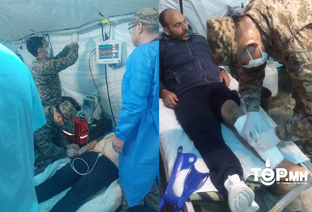 Монголын цэргийн эмч нар одоогийн байдлаар 467 хүнд тусламж үйлчилгээ үзүүлээд байна