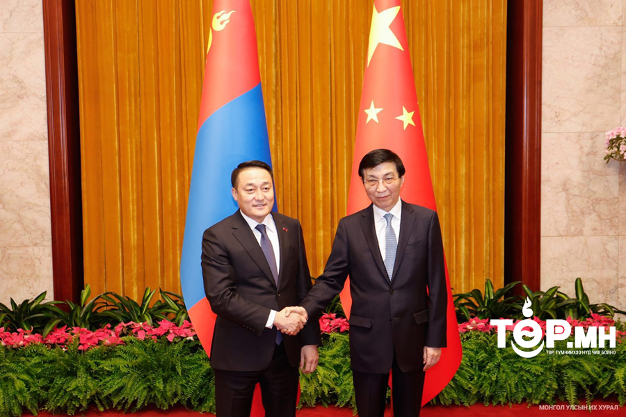 УИХ-ын дарга Д.Амарбаясгалан Хятадын Ардын Улс Төрийн Зөвлөлдөх Зөвлөлийн Үндэсний хорооны дарга Ван Хунинтай уулзлаа