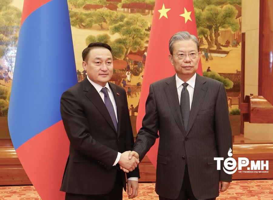 Монгол Улсын Их Хурлын дарга Д.Амарбаясгалан БНХАУ-ын БХАТИХ-ын Байнгын хорооны дарга Жао Лөжитэй уулзлаа