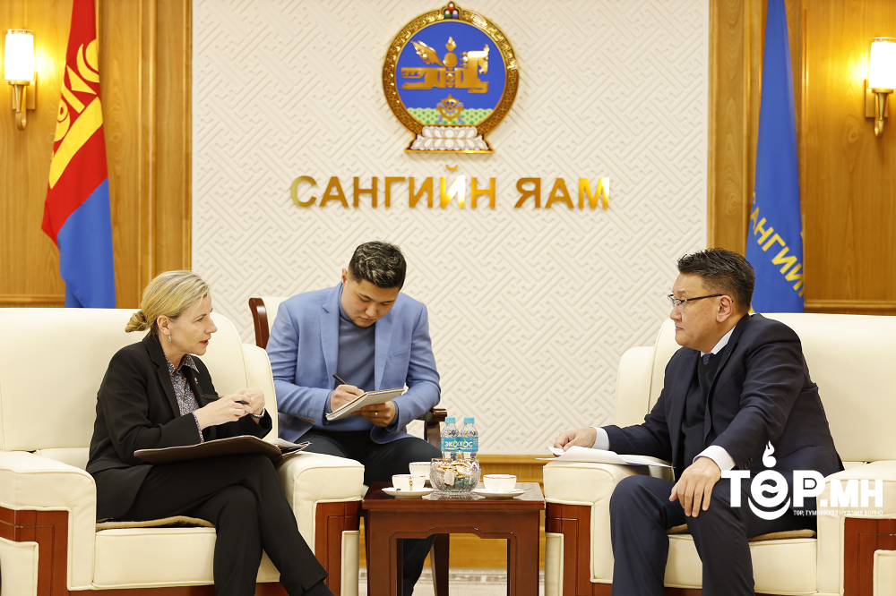 Сангийн сайд Б.Жавхлан Австрали улсаас Монгол улсад суугаа онц бөгөөд бүрэн эрхт элчин сайд Кэйти Смитийг хүлээн авч уулзжээ