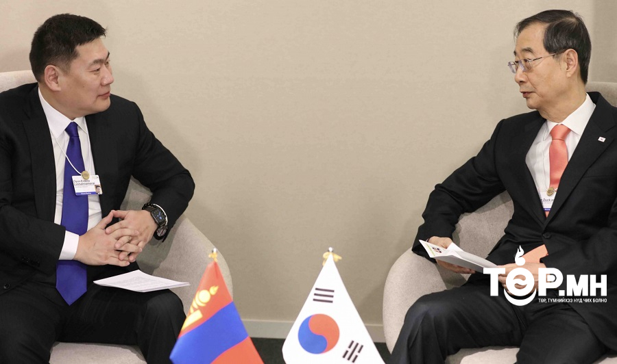 Ерөнхий сайд Л.Оюун-Эрдэнэ БНСУ-ын ерөнхий сайд Хан Дог Сү-тэй уулзлаа