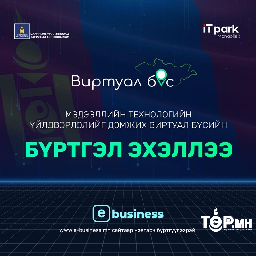 Мэдээллийн технологийн үйлдвэрлэл эрхлэгчдийг виртуал бүсэд бүртгэх хүсэлтийг онлайнаар хүлээн авч эхэллээ