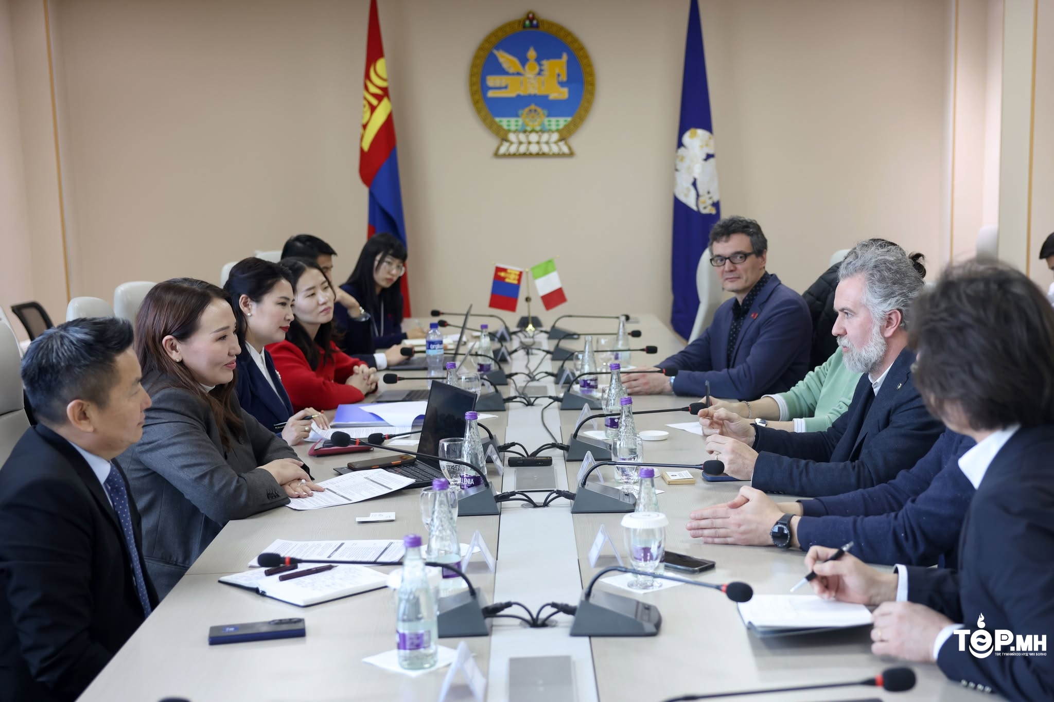 БНИУ-ын Тэргүүний архитектор Лука Бертаччи тэргүүтэй төлөөлөгчдийг хүлээн авч уулзлаа